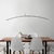 Imagem do Lustre Pendente de LED Moderno Curve Preto para Sala de Jantar, Quartos, Sala de Estar e Escritórios