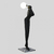 Escultura Riply Preta com Globo Fosco Para Hall de Entrada, Sala de Estar e Jardim de Inverno - SkyLight • SKY-3089CL-PT - loja online