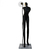 Escultura Riply Preta com Globo Fosco Para Hall de Entrada, Sala de Estar e Jardim de Inverno - SkyLight • SKY-3089CL-PT