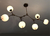 Luminária de Teto Pendente Apple 6 Globo Leitoso Bronze para Sala de Jantar e Sala de Estar - PDL-DU31098-6 na internet
