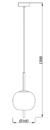 Luminária de Teto Pendente Moderno Apple Globo Leitoso para Sala de Jantar e Sala de Estar - PDS-DU31098-1 - comprar online