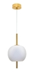 Luminária de Teto Pendente Moderno Apple Globo Leitoso para Sala de Jantar e Sala de Estar - PDS-DU31098-1 na internet