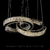 Lustre Pendente de Cristal Chanel Aliança Dupla 2 Anéis LED para Sala de Jantar Sala de Estar e Quartos. - Lustres Gênesis - A Criação do seu novo Brilho!