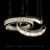 Lustre Pendente de Cristal Chanel Aliança Dupla 2 Anéis LED para Sala de Jantar Sala de Estar e Quartos.