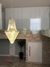 Lustre de Cristal imperial Dourado para Sala de Jantar para casas pé direito duplo