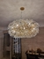 Lustre Pendente Cristal Ninho Ø80cm Dourada Cristais Transparente para Mesa Sala de Jantar - comprar online