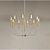 Lustre Pendente LED Candeliere Preto Moderno para Sala de Estar e Sala de Jantar na internet
