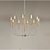Lustre Pendente LED Candeliere Branco Moderno para Sala de Estar e Sala de Jantar
