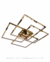Plafon Moderno Aliance Inox Rose Gold 85x85cm para Sala de Estar, Quarto e Sala de Jantar - Sindora • DCX01267