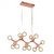 Lustre Pendente Moderno Molécula DNA Base Rose Gold 12 Globos Para Mesa de Jantar e Quartos - StudioLuce • PD1298