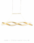Lustre Pendente de LED Moderno Infinito Dourado para Sala de Jantar, Quartos, Sala de Estar e Escritórios - Sindora • DCD03028 - comprar online