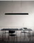 Luminária Pendente Moderno Linear Slim Preto para Sala de Jantar, Quartos, Apartamento e Escritórios - Sindora • DCD03016