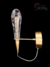 Arandela Mini Aimee Gota Moderno Dourada Tubo de Cristal com LED Integrado para Quarto, Sala, Escada, Cabeceira de Cama e Lavabos. na internet