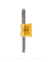 Arandela de Cristal Tubo com Bolhas Slim Moderno Dourada Retangular com LED Integrado para Quarto, Sala, Cabeceira de Cama e Lavabo- Sindora •DCB02110