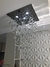 Lustre Plafon de Cristal Quadrado Solfist 35x35 para Sala Jantar, Sala de Estar e Quartos. na internet
