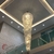 Imagem do Lustre de Cristal Caracol Espiral Cascata para Casa com Pé Direito Duplo, Sala Pé Direito Alto, Escada e Hall.