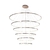 Lustre Pendente Alianças de LED Moderno 6 Anéis 160x140x120x100x80x60cm Rose Gold para Pé Direito Duplo, Alto e Escadas - Hevvy • SL-0516/H6 - comprar online