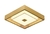 Plafon Moderno Aiko Quadrado 34x34 Dourado para Quartos, Hall, Escritório e Lavabos - Sindora • DCX015062