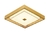 Plafon Moderno Aiko Quadrado 44x44 Dourado para Quartos, Hall, Escritório e Lavabos - Sindora • DCX015065