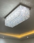 Lustre de Cristal Retangular Zangcham Com Placas 90x30 para Sala de Jantar e Sala de Estar