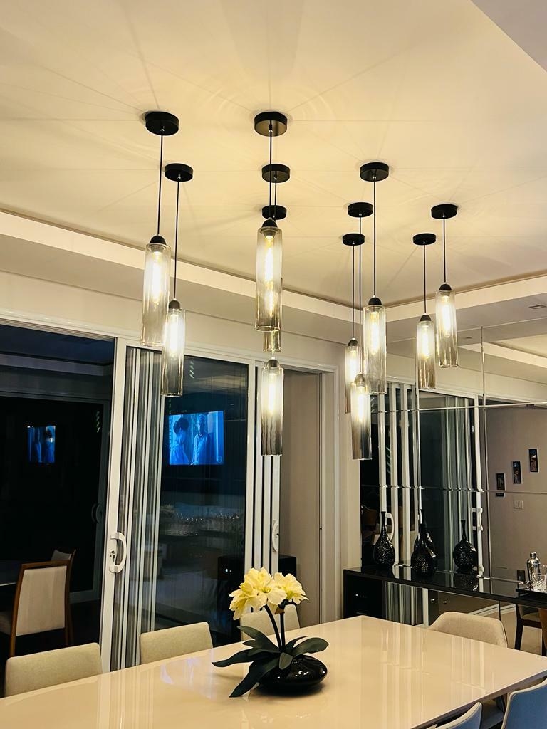 Lustre Pendente Moderno Dunáh 30 Tubos Para Casas Pé Direito Duplo e Alto  Sala de Jantar