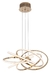 Lustre Pendente Espiral Ø56cm Led Rose Gold para Quartos, Sala de Jantar, Lavabo e Sala de Estar - Sindora • DCD01235 na internet