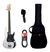 Bajo Eléct Leonard Lb252 Wh Blanco + Cable + Correa + Funda