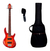 Bajo Eléct Cort Action Dlx Plus Crs + Funda + Correa