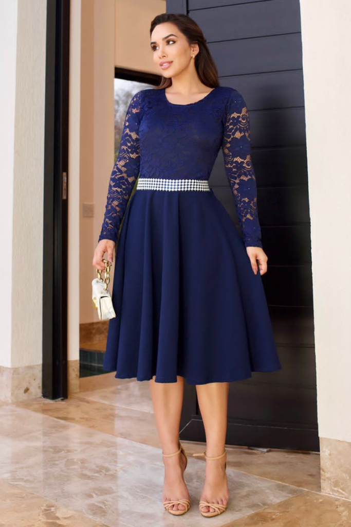 Vestido de hotsell piquet com renda