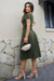 Vestido Midi Plissado em Crepe - Paloma - comprar online