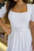 Vestido Longuete Branco Malha Lese - Bianca na internet