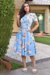 Vestido Midi Floral em Piquet com Cinto Forrado - Viviane - comprar online