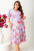 Vestido Longuete Floral com Laço em Malha Lese - Gabi na internet