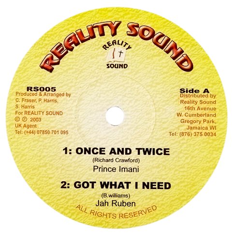 10" Prince Imani/Jah Ruben/Lorenzo - Once and Twice/Got What I Need/Bless Me Jah [VG+]