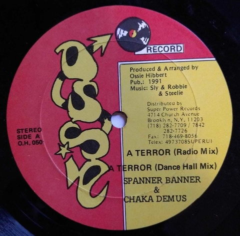 12" Spanner Banner & Chaka Demus - A Terror/Version (Original UK Press) [VG+]