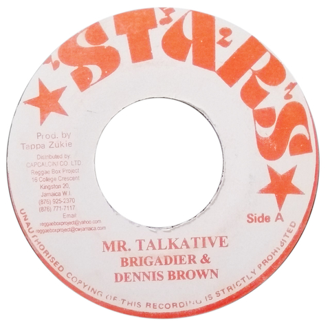 7" Brigadier Jerry & Dennis Brown - Mr. Talkative/Rhythm [VG+]