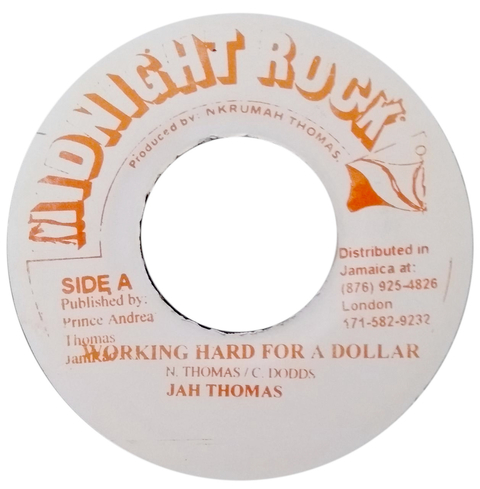 7" Jah Thomas - Working For A Dollar/Version (Original Press) [VG+]