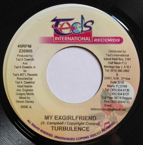 7" Turbulence - My Ex Girlfriend/Version [NM]