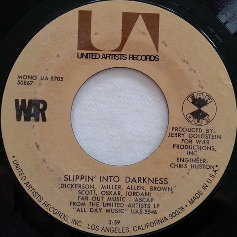 7" War - Nappy Head/Slippin' Into Darkness [VG+]