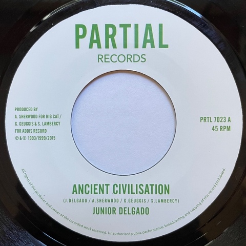 7" Junior Delgado/Restless Mashaits - Ancient Civilisation/Faya Dubplate Mix [NM]