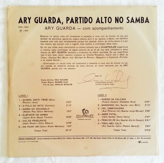 LP Ary Guarda - Partido Alto no Samba (Original Press) [VG+] - comprar online