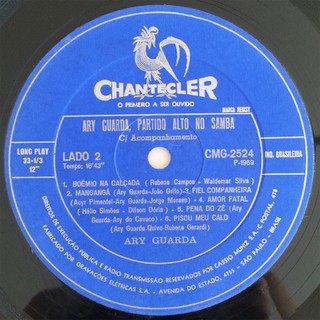 LP Ary Guarda - Partido Alto no Samba (Original Press) [VG+] - Subcultura