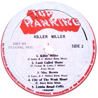 LP Jacob Miller - Jacob "Killer" Miller (Original Press) [VG+] - Subcultura
