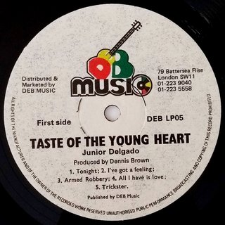 LP Junior Delgado - Taste Of The Young Heart (Original UK Press) [VG+] na internet