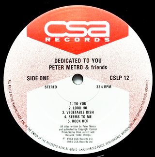 LP Peter Metro & Yellowman, Lady Anne, Squiddly Ranking - Dedicated To You (Original Press)