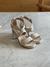 Sandalias de novia Sicilia cruzado Charol Crema - Roma zapatos