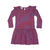 VESTIDO LILLY MIL RAYAS BORDO - comprar online