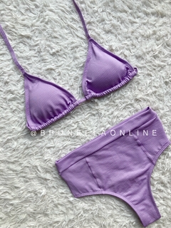 Bikini tiro alto conjunto lila