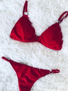 Bikini arandelas conjunto rojo