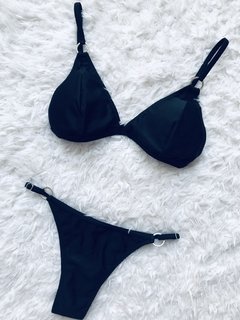 Bikini arandelas conjunto negro